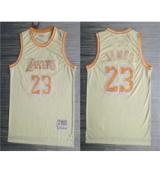 Men Los Angeles Lakers 23 LeBron James Gold Hardwood Classics Soul Throwback Limited Jersey Men Los Angeles Lakers 23 LeBron James Gold Hardwood Classics Soul Throwback Limited Jersey
