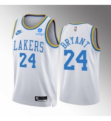 Men Los Angeles Lakers 24 Kobe Bryant 2022 23 White Classic Edition Stitched Basketball Jersey Men Los Angeles Lakers 24 Kobe Bryant 2022 23 White Classic Edition Stitched Basketball Jersey