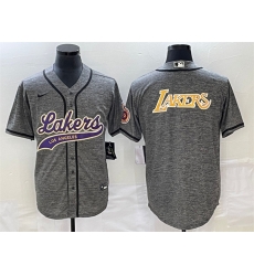Men Los Angeles Lakers 24 Kobe Bryant Gray Cool Base With Patch Stitched Baseball Jerseys Men Los Angeles Lakers 24 Kobe Bryant Gray Cool Base With Patch Stitched Baseball Jerseys