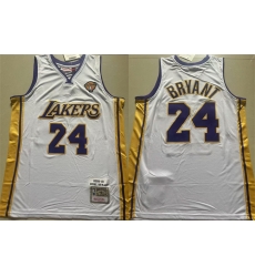 Men Los Angeles Lakers 24 Kobe Bryant White 2009 10 Stitched Basketball Jersey Men Los Angeles Lakers 24 Kobe Bryant White 2009 10 Stitched Basketball Jersey