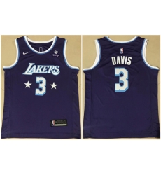 Men Los Angeles Lakers 3 Anthony Davis Bibigo Purple City Edition Stitched Jersey Men Los Angeles Lakers 3 Anthony Davis Bibigo Purple City Edition Stitched Jersey