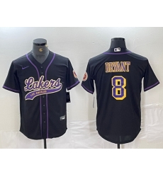 Men Los Angeles Lakers 8 Kobe Bryant Black Cool Base Stitched Baseball Jersey 4 Men Los Angeles Lakers 8 Kobe Bryant Black Cool Base Stitched Baseball Jersey 4