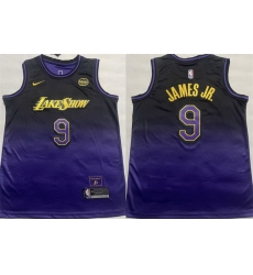Men Los Angeles Lakers 9 Bronny James Purple 2024 25 City Edition Stitched Basketball Jersey Men Los Angeles Lakers 9 Bronny James Purple 2024 25 City Edition Stitched Basketball Jersey