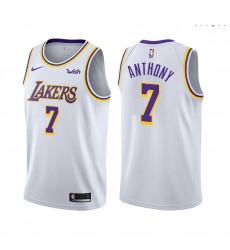 Men Los Angeles Lakers Carmelo Anthony Association Edition White 2021 Stitched NBA Jersey Men Los Angeles Lakers Carmelo Anthony Association Edition White 2021 Stitched NBA Jersey