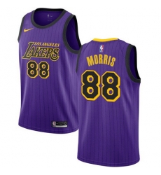 Men Nike Los Angeles Lakers 88 Markieff Morris Purple NBA Swingman City Edition 2018 19 Jersey Men Nike Los Angeles Lakers 88 Markieff Morris Purple NBA Swingman City Edition 2018 19 Jersey