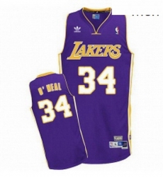 Mens Adidas Los Angeles Lakers 34 Shaquille ONeal Authentic Purple Throwback NBA Jersey Mens Adidas Los Angeles Lakers 34 Shaquille ONeal Authentic Purple Throwback NBA Jersey