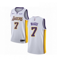Mens Los Angeles Lakers 1 JaVale McGee Authentic White Basketball Jersey Association Edition Mens Los Angeles Lakers 1 JaVale McGee Authentic White Basketball Jersey Association Edition