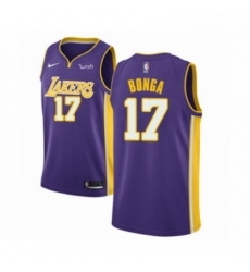 Mens Los Angeles Lakers 17 Isaac Bonga Authentic Purple Basketball Jersey Statement Edition Mens Los Angeles Lakers 17 Isaac Bonga Authentic Purple Basketball Jersey Statement Edition
