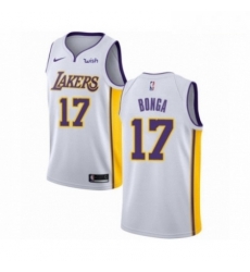 Mens Los Angeles Lakers 17 Isaac Bonga Authentic White Basketball Jersey Association Edition Mens Los Angeles Lakers 17 Isaac Bonga Authentic White Basketball Jersey Association Edition