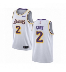 Mens Los Angeles Lakers 2 Quinn Cook Authentic White Basketball Jersey Association Edition Mens Los Angeles Lakers 2 Quinn Cook Authentic White Basketball Jersey Association Edition
