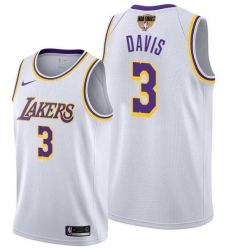 Men's Los Angeles Lakers #3 Anthony Davis 2020 White Finals Stitched NBA Jersey Men's Los Angeles Lakers #3 Anthony Davis 2020 White Finals Stitched NBA Jersey