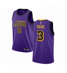 Mens Los Angeles Lakers 3 Anthony Davis Authentic Purple Basketball Jersey City Edition Mens Los Angeles Lakers 3 Anthony Davis Authentic Purple Basketball Jersey City Edition