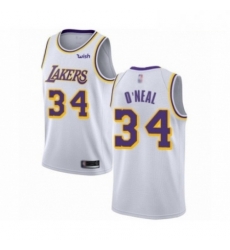 Mens Los Angeles Lakers 34 Shaquille ONeal Swingman White Basketball Jerseys Association Editi Mens Los Angeles Lakers 34 Shaquille ONeal Swingman White Basketball Jerseys Association Editi