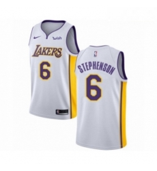 Mens Los Angeles Lakers 6 Lance Stephenson Authentic White Basketball Jersey Association Edition Mens Los Angeles Lakers 6 Lance Stephenson Authentic White Basketball Jersey Association Edition