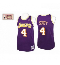 Mens Mitchell and Ness Los Angeles Lakers 4 Byron Scott Authentic Purple Throwback NBA Jersey Mens Mitchell and Ness Los Angeles Lakers 4 Byron Scott Authentic Purple Throwback NBA Jersey