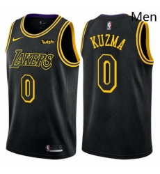 Mens Nike Los Angeles Lakers 0 Kyle Kuzma Swingman Black City Edition NBA Jersey Mens Nike Los Angeles Lakers 0 Kyle Kuzma Swingman Black City Edition NBA Jersey