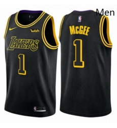 Mens Nike Los Angeles Lakers 1 JaVale McGee Authentic Black City Edition NBA Jersey Mens Nike Los Angeles Lakers 1 JaVale McGee Authentic Black City Edition NBA Jersey