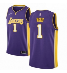 Mens Nike Los Angeles Lakers 1 JaVale McGee Authentic Purple NBA Jersey Statement Edition Mens Nike Los Angeles Lakers 1 JaVale McGee Authentic Purple NBA Jersey Statement Edition
