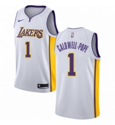 Mens Nike Los Angeles Lakers 1 Kentavious Caldwell Pope Swingman White NBA Jersey Association Edition Mens Nike Los Angeles Lakers 1 Kentavious Caldwell Pope Swingman White NBA Jersey Association Edition