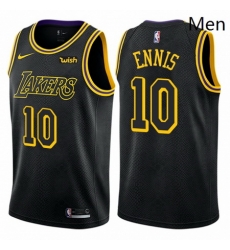 Mens Nike Los Angeles Lakers 10 Tyler Ennis Swingman Black City Edition NBA Jersey Mens Nike Los Angeles Lakers 10 Tyler Ennis Swingman Black City Edition NBA Jersey
