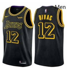 Mens Nike Los Angeles Lakers 12 Vlade Divac Authentic Black City Edition NBA Jersey Mens Nike Los Angeles Lakers 12 Vlade Divac Authentic Black City Edition NBA Jersey
