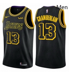 Mens Nike Los Angeles Lakers 13 Wilt Chamberlain Authentic Black City Edition NBA Jersey Mens Nike Los Angeles Lakers 13 Wilt Chamberlain Authentic Black City Edition NBA Jersey
