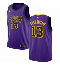 Mens Nike Los Angeles Lakers 13 Wilt Chamberlain Swingman Purple NBA Jersey City Edition Mens Nike Los Angeles Lakers 13 Wilt Chamberlain Swingman Purple NBA Jersey City Edition