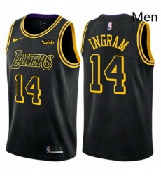Mens Nike Los Angeles Lakers 14 Brandon Ingram Swingman Black City Edition NBA Jersey Mens Nike Los Angeles Lakers 14 Brandon Ingram Swingman Black City Edition NBA Jersey