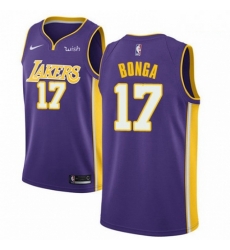 Mens Nike Los Angeles Lakers 17 Isaac Bonga Swingman Purple NBA Jersey Statement Edition Mens Nike Los Angeles Lakers 17 Isaac Bonga Swingman Purple NBA Jersey Statement Edition