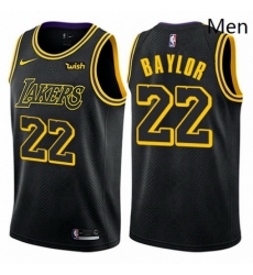 Mens Nike Los Angeles Lakers 22 Elgin Baylor Swingman Black City Edition NBA Jersey Mens Nike Los Angeles Lakers 22 Elgin Baylor Swingman Black City Edition NBA Jersey