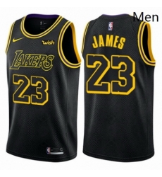 Mens Nike Los Angeles Lakers 23 LeBron James Swingman Black City Edition NBA Jersey Mens Nike Los Angeles Lakers 23 LeBron James Swingman Black City Edition NBA Jersey