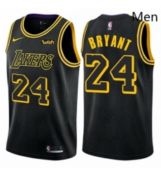 Mens Nike Los Angeles Lakers 24 Kobe Bryant Authentic Black City Edition NBA Jersey Mens Nike Los Angeles Lakers 24 Kobe Bryant Authentic Black City Edition NBA Jersey