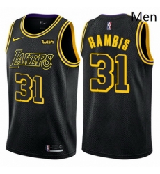 Mens Nike Los Angeles Lakers 31 Kurt Rambis Swingman Black City Edition NBA Jersey Mens Nike Los Angeles Lakers 31 Kurt Rambis Swingman Black City Edition NBA Jersey