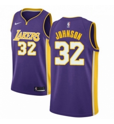 Mens Nike Los Angeles Lakers 32 Magic Johnson Swingman Purple NBA Jersey Statement Edition Mens Nike Los Angeles Lakers 32 Magic Johnson Swingman Purple NBA Jersey Statement Edition