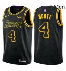 Mens Nike Los Angeles Lakers 4 Byron Scott Swingman Black City Edition NBA Jersey Mens Nike Los Angeles Lakers 4 Byron Scott Swingman Black City Edition NBA Jersey