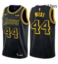 Mens Nike Los Angeles Lakers 44 Jerry West Authentic Black City Edition NBA Jersey Mens Nike Los Angeles Lakers 44 Jerry West Authentic Black City Edition NBA Jersey