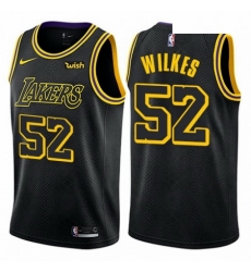 Mens Nike Los Angeles Lakers 52 Jamaal Wilkes Swingman Black City Edition NBA Jersey Mens Nike Los Angeles Lakers 52 Jamaal Wilkes Swingman Black City Edition NBA Jersey