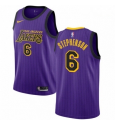 Mens Nike Los Angeles Lakers 6 Lance Stephenson Swingman Purple NBA Jersey City Edition Mens Nike Los Angeles Lakers 6 Lance Stephenson Swingman Purple NBA Jersey City Edition