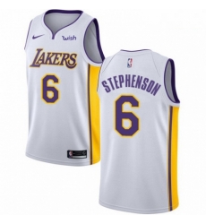 Mens Nike Los Angeles Lakers 6 Lance Stephenson Swingman White NBA Jersey Association Edition Mens Nike Los Angeles Lakers 6 Lance Stephenson Swingman White NBA Jersey Association Edition
