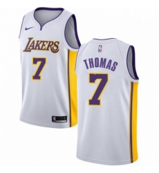 Mens Nike Los Angeles Lakers 7 Isaiah Thomas Swingman White NBA Jersey Association Edition Mens Nike Los Angeles Lakers 7 Isaiah Thomas Swingman White NBA Jersey Association Edition
