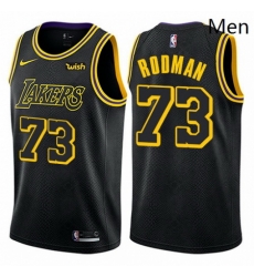 Mens Nike Los Angeles Lakers 73 Dennis Rodman Swingman Black City Edition NBA Jersey Mens Nike Los Angeles Lakers 73 Dennis Rodman Swingman Black City Edition NBA Jersey