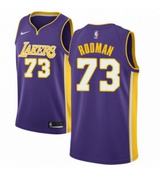 Mens Nike Los Angeles Lakers 73 Dennis Rodman Swingman Purple NBA Jersey Statement Edition Mens Nike Los Angeles Lakers 73 Dennis Rodman Swingman Purple NBA Jersey Statement Edition