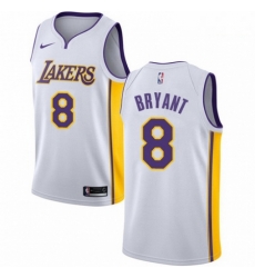 Mens Nike Los Angeles Lakers 8 Kobe Bryant Authentic White NBA Jersey Association Edition Mens Nike Los Angeles Lakers 8 Kobe Bryant Authentic White NBA Jersey Association Edition