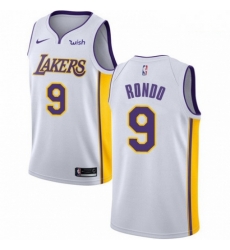 Mens Nike Los Angeles Lakers 9 Rajon Rondo Swingman White NBA Jersey Association Edition Mens Nike Los Angeles Lakers 9 Rajon Rondo Swingman White NBA Jersey Association Edition