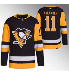 Men Pittsburgh Penguins 11 Alex Nylander Black Stitched Jersey Men Pittsburgh Penguins 11 Alex Nylander Black Stitched Jersey