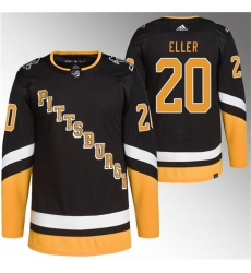 Men Pittsburgh Penguins 20 Lars Eller Black Stitched Jerseys Men Pittsburgh Penguins 20 Lars Eller Black Stitched Jerseys