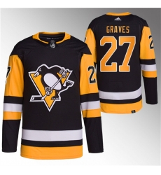 Men Pittsburgh Penguins 27 Ryan Graves Black Stitched Jersey Men Pittsburgh Penguins 27 Ryan Graves Black Stitched Jersey