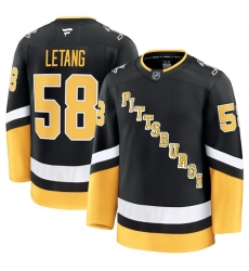Men Pittsburgh Penguins 58 Kris Letang Black 2024 25 Alternate Stitched Hockey Jersey Men Pittsburgh Penguins 58 Kris Letang Black 2024 25 Alternate Stitched Hockey Jersey