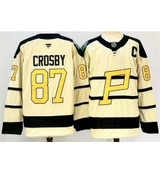 Men Pittsburgh Penguins 87 Sidney Crosby Cream 2024 25 With C Patch Winter Classic Stitched Hockey Jersey Men Pittsburgh Penguins 87 Sidney Crosby Cream 2024 25 With C Patch Winter Classic Stitched Hockey Jersey
