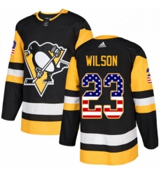 Mens Adidas Pittsburgh Penguins 23 Scott Wilson Authentic Black USA Flag Fashion NHL Jersey Mens Adidas Pittsburgh Penguins 23 Scott Wilson Authentic Black USA Flag Fashion NHL Jersey